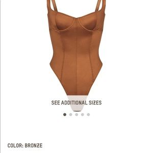 SKIMS stretch satin bodysuit